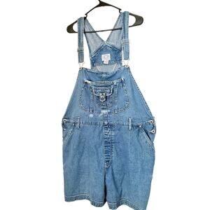 Carolina Blues Plus Denim Romper Overalls 22W Blue Jean Shortalls Pockets